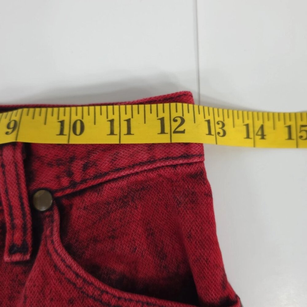 VINTAGE WRANGLER WOMEN'S SIZE 3 COWBOY CUT SLIM FIT RED DENIM JEANS INSEAM 32 in - Picture 12 of 16